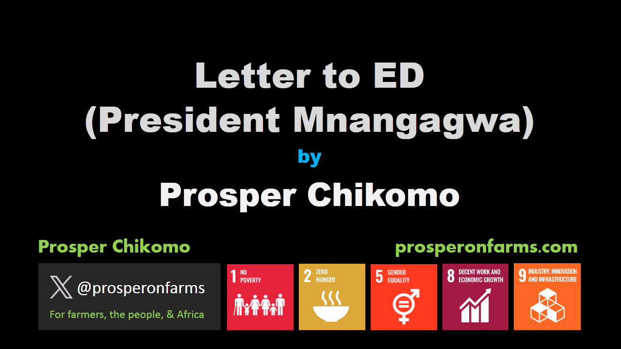 Letter to ED (President Mnangagwa) Letter to ED (President Mnangagwa)